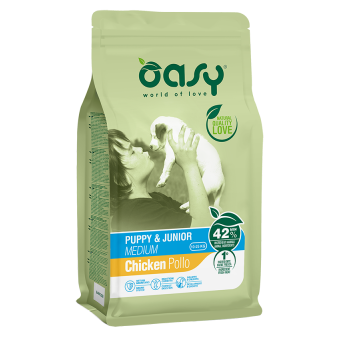 Oasy Puppy & Junior Medium Pollo 12Kg I Agrigarden San Marino