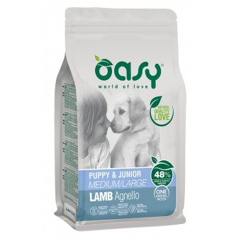 Oasy Puppy Medium/Large One Animal Agnello 12Kg