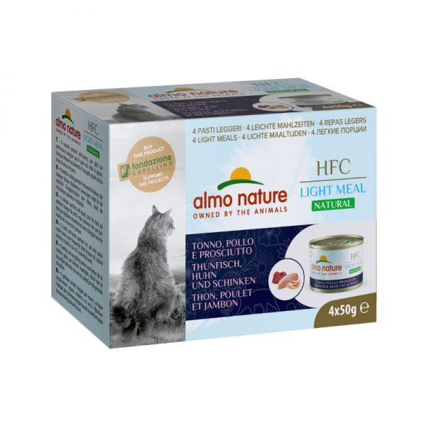 Almo HFC Natural Light Meal Tonno Pollo e Prosciutto 4X50g