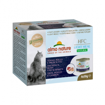 Almo HFC Natural Light Meal Tonno Pollo e Prosciutto 4X50g