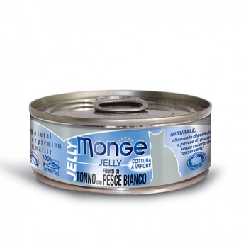 Monge Jelly Filetti di Tonno con Pesce Bianco 80g