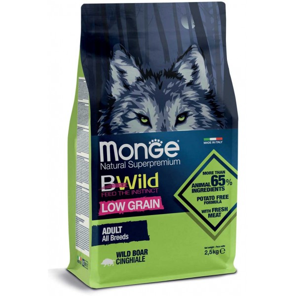 Monge BWild Low Grain Adult All Breeds Cinghiale 12Kg