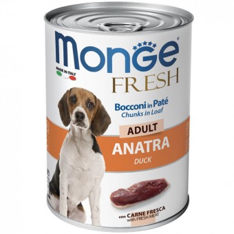 Monge Fresh Bocconi in Paté Anatra 400g