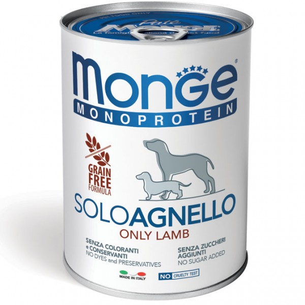 Monge Monoprotein Grain Free Solo Agnello 400g