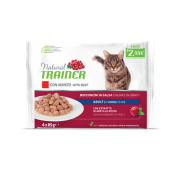 Natural Trainer Adult Bocconcini in salsa con Manzo 4X85gr