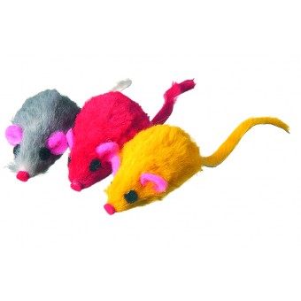 Gioco per gatti 6 Topini mini colorati