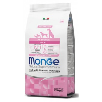 Monge Adult All Breeds Maiale con Riso e Patate 12Kg
