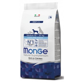 Monge Puppy&Junior Medium Pollo 3Kg