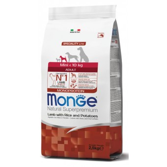 Monge Adult Mini Agnello con Riso e Patate 2.5Kg