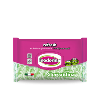 Salviette detergenti Inodorina Refresh con Clorexidina 40 pezzi