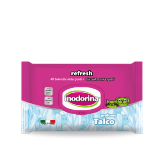 Salviette detergenti Inodorina Refresh Talco 40 pezzi