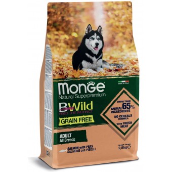 Monge BWild Grain Free Adult All Breeds Salmone con Piselli 2.5Kg