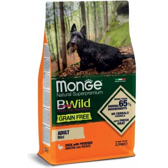 Monge BWild Grain Free Adult Mini Anatra con Patate 2.5Kg