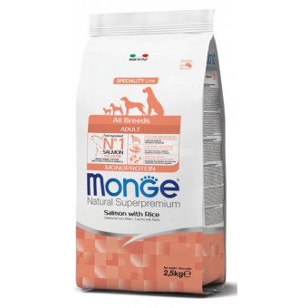 Monge Adult All Breeds Salmone con Riso 2.5Kg
