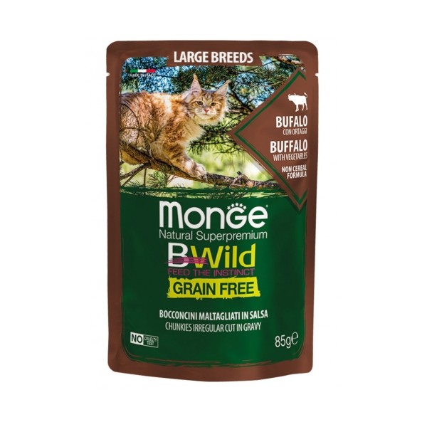 Monge Bwild Grain Free Adult Cat Bufalo con Ortaggi 85g