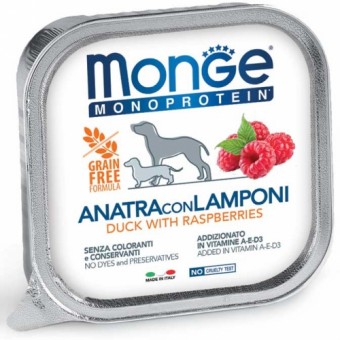 Monge Monoprotein Adult Grain Free Anatra con Lamponi 150g