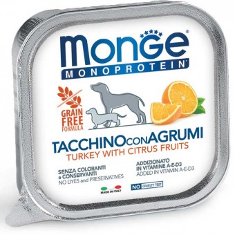 Monge Monoprotein Adult Grain Free Tacchino con Agrumi 150g