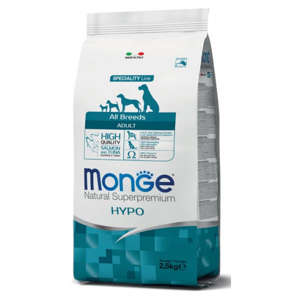 Monge Adult All Breeds Hypo con Salmone e Tonno 2.5Kg