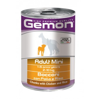 Gemon Dog Adult Mini Bocconi con Pollo e Riso 415g