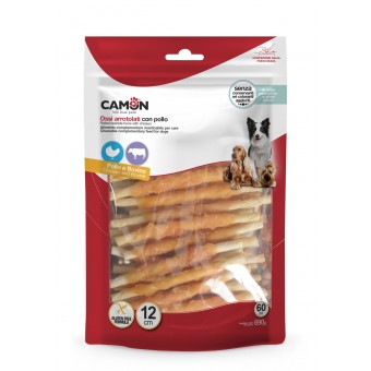 Camon Ossi arrotolati di pelle bovina con pollo 60pz 690g