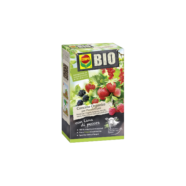 Compo Bio Concime Organico per Piccoli Frutti con Lana di pecora 750g