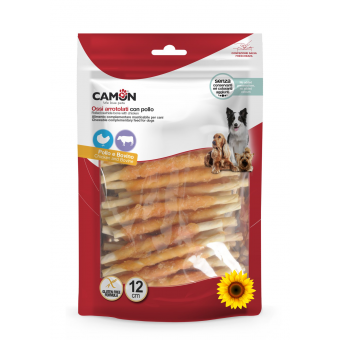 Camon Ossi arrotolati di pelle bovina con pollo 30pz 345g