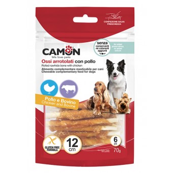 Camon Ossi arrotolati di pelle bovina con pollo 6pz 70g