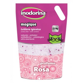 Lettiera Inodorina Magique profumazione Rosa 2.5Kg