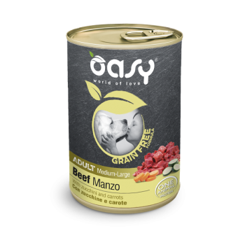 Oasy Grain Free Formula Adult Medium-Large Manzo 400gr