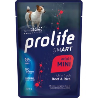 Busta Prolife Smart Adult Mini Beef&Rise 100g