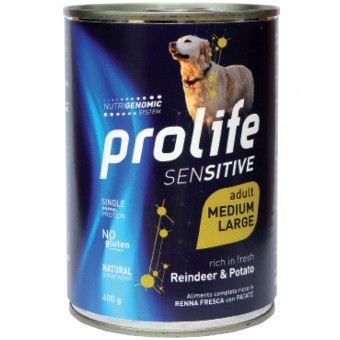 Prolife Sensitive Adult Medium/Large Reindeer&Potato 400g