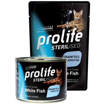Busta Prolife Cat Sterilised Grainfree Sensitive White Fish 85g
