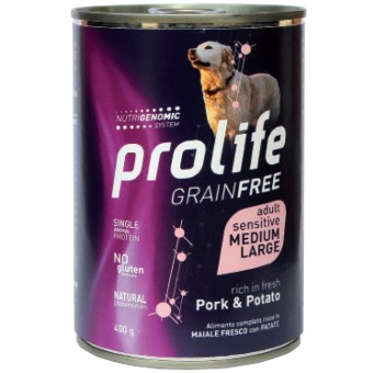 Prolife GrainFree Adult Sensitive Medium/Large Pork&Potato 400g