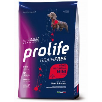 Prolife Grain Free Adult Sensitive Mini Beef&Potato 2Kg