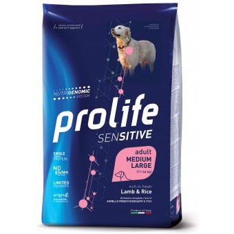 Prolife Sensitive Adult Medium-Large Lamb&Rice 10Kg