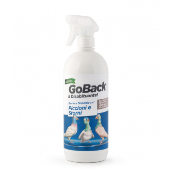 GoBack Il Disabituante Barriera Naturale per Piccioni e Storni 750ml