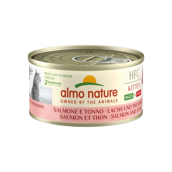 Almo Gatto HFC Kitten Made in Italy Salmone e Tonno 70g