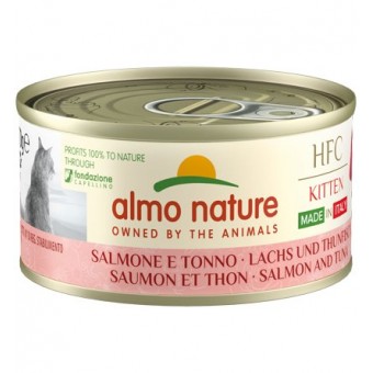 Almo Gatto HFC Kitten Made in Italy Salmone e Tonno 70g