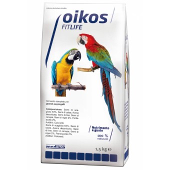 Oikos Fitlife Alimento completo per Pappagalli 1,5Kg