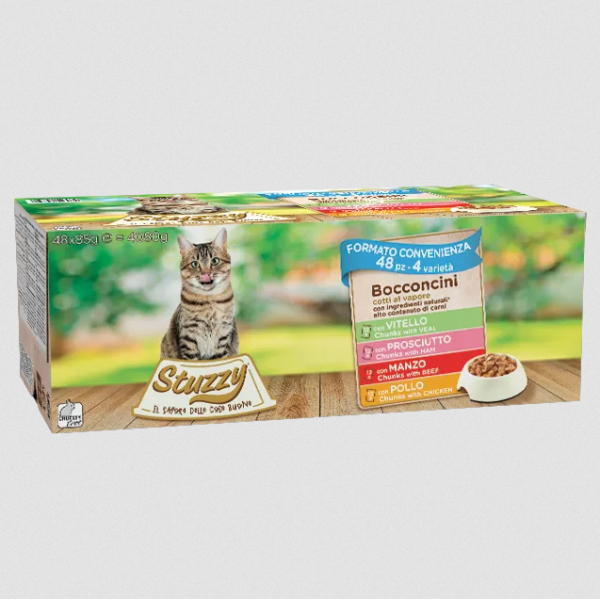 Multipack Stuzzy Bocconcini con Pollo, Vitello, Prosciutto e Manzo 48X85g