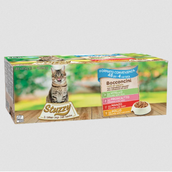 Multipack Stuzzy Bocconcini con Pollo, Vitello, Prosciutto e Manzo 48X85g