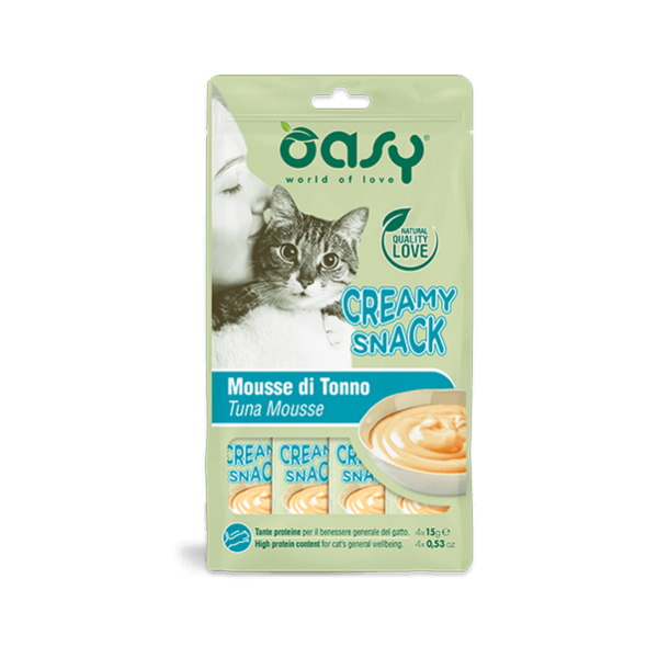 Oasy Creamy Snack Gatto Mousse di Tonno 4X15g