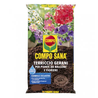 Compo Terriccio Gerani per Piante da Balcone e Fioriere 20Lt