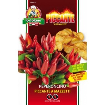 Busta L'Ortolano in Cucina - Piccanti con gusto - Peperoncino Piccante a mazzetti