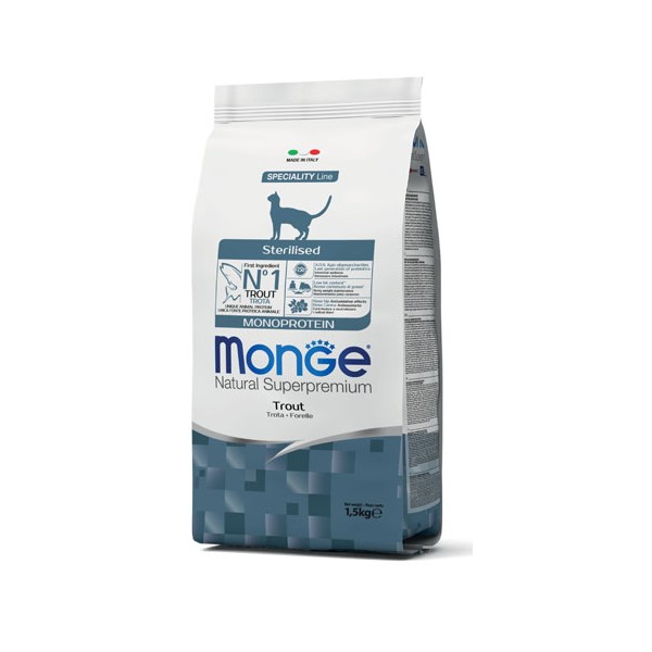 Monge Cat Adult Sterilised Trota 10Kg