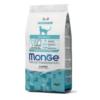 Monge Cat Adult Sterilised Merluzzo 1.5Kg