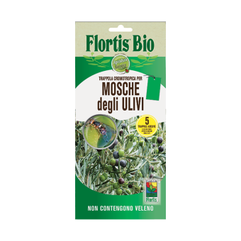 Flortis Trappola Cromotropica Color Verde per Mosche degli Ulivi 5pz