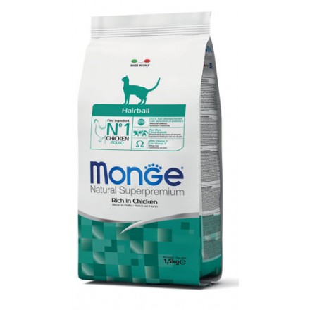Monge Cat Adult Hairball Pollo 1.5Kg