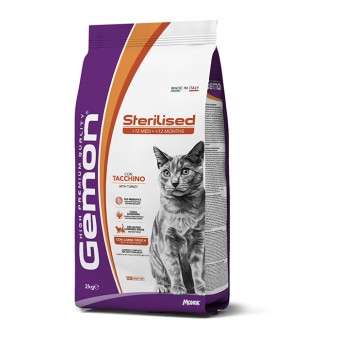 Gemon Cat Sterilised con Tacchino 2Kg