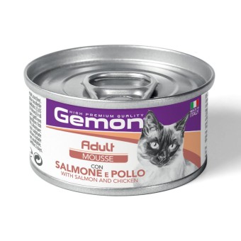 Gemon Cat Adult Mousse con Salmone e Pollo 85g